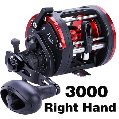 Sougayilang Saltwater Fishing Reels 3+1bb Casting Sea Fishing Reel Gear Ratio 3.8:1 Trolling Reel Round Baitcasting Reel