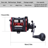 Sougayilang Saltwater Fishing Reels 3+1bb Casting Sea Fishing Reel Gear Ratio 3.8:1 Trolling Reel Round Baitcasting Reel