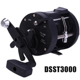 Sougayilang Saltwater Fishing Reels Cast Drum Wheel Trolling Casting Reel Boat Ocean Fishing Reel Round Baitcasting Reel Pesca