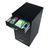 Space Solutions 3 Drawer Letter Width Vertical File Cabinet with Pencil Drawer Black