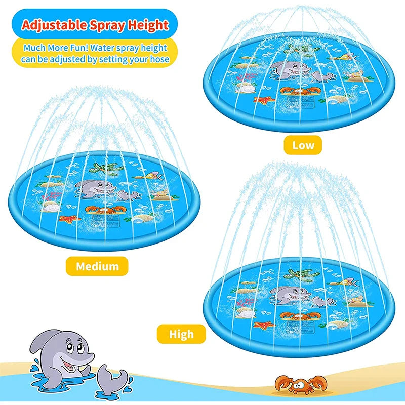 Splash Pad for Kids Outdoor Water Toys Chilfren Sprinklers Play Mat for Backyard Summer Water Park Toddlers Swimming Pool Gifts