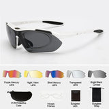 Sports Men Ladies Sunglasses Road Bike Glasses Mountain Bike Cycling Protection Goggles Glasses Bike Glasses Protection 5 Lenses