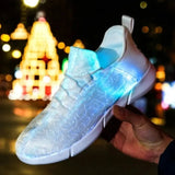 Spring Boy Luminous Glowing Sneakers Men Women Girls Kids LED Light Shoes Children Flashing With Light Adults USB Recharge Shoes