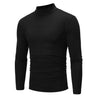 Spring New Slim Thermal Underwear Men's Fashion Long-sleeve Fleece Warm Half-high Collar Bottoming Top Casual Pullover T-Shirt