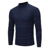 Spring New Slim Thermal Underwear Men's Fashion Long-sleeve Fleece Warm Half-high Collar Bottoming Top Casual Pullover T-Shirt