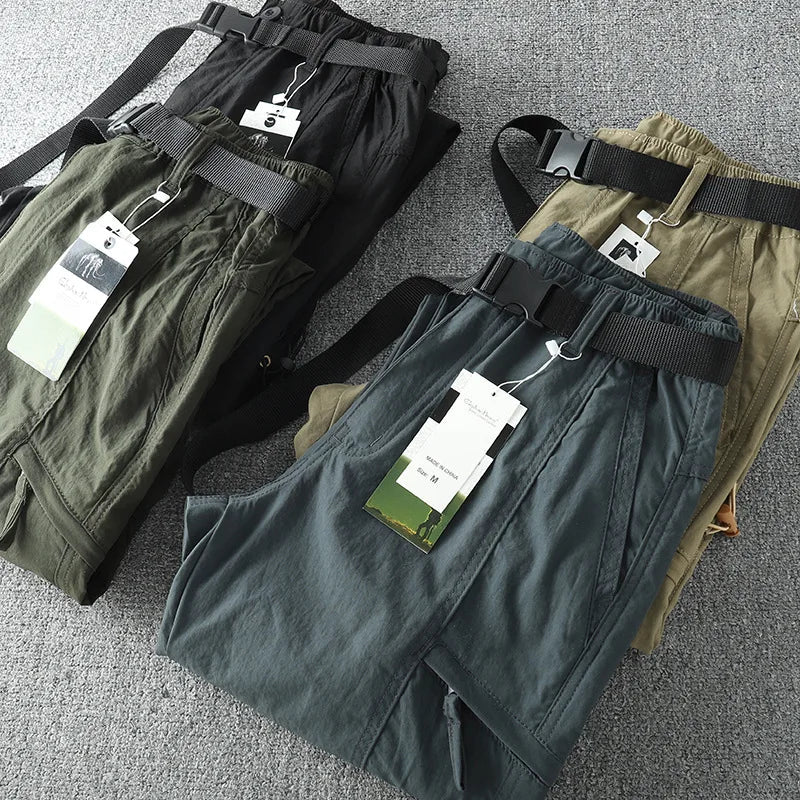 Spring Outdoor Windproof Waterproof Men's Cargo Multi-Pocket Pants Trekking Hunting Equipment Combat Trousers