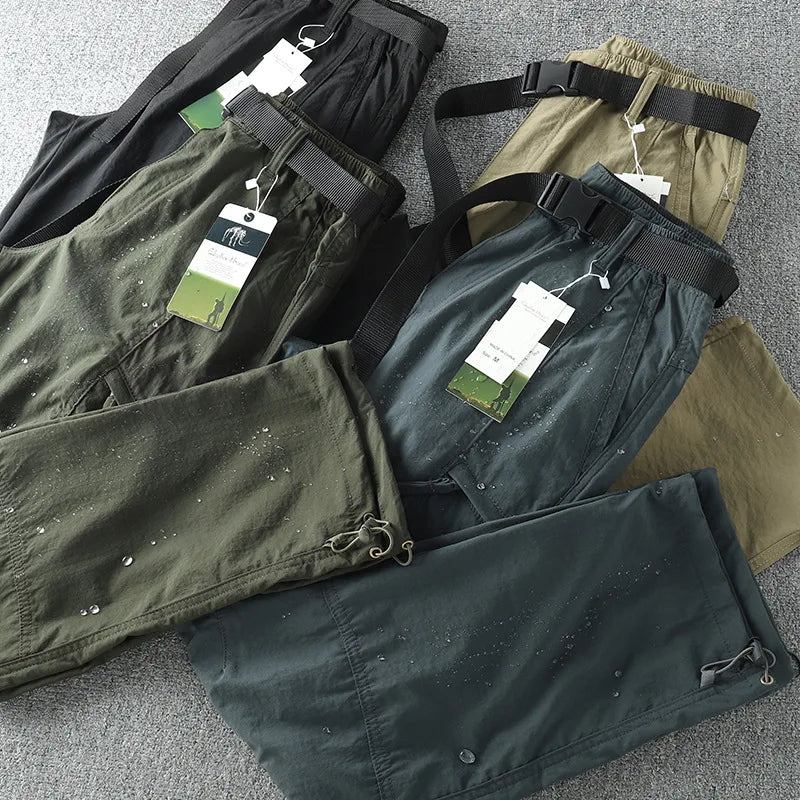 Spring Outdoor Windproof Waterproof Men's Cargo Multi-Pocket Pants Trekking Hunting Equipment Combat Trousers