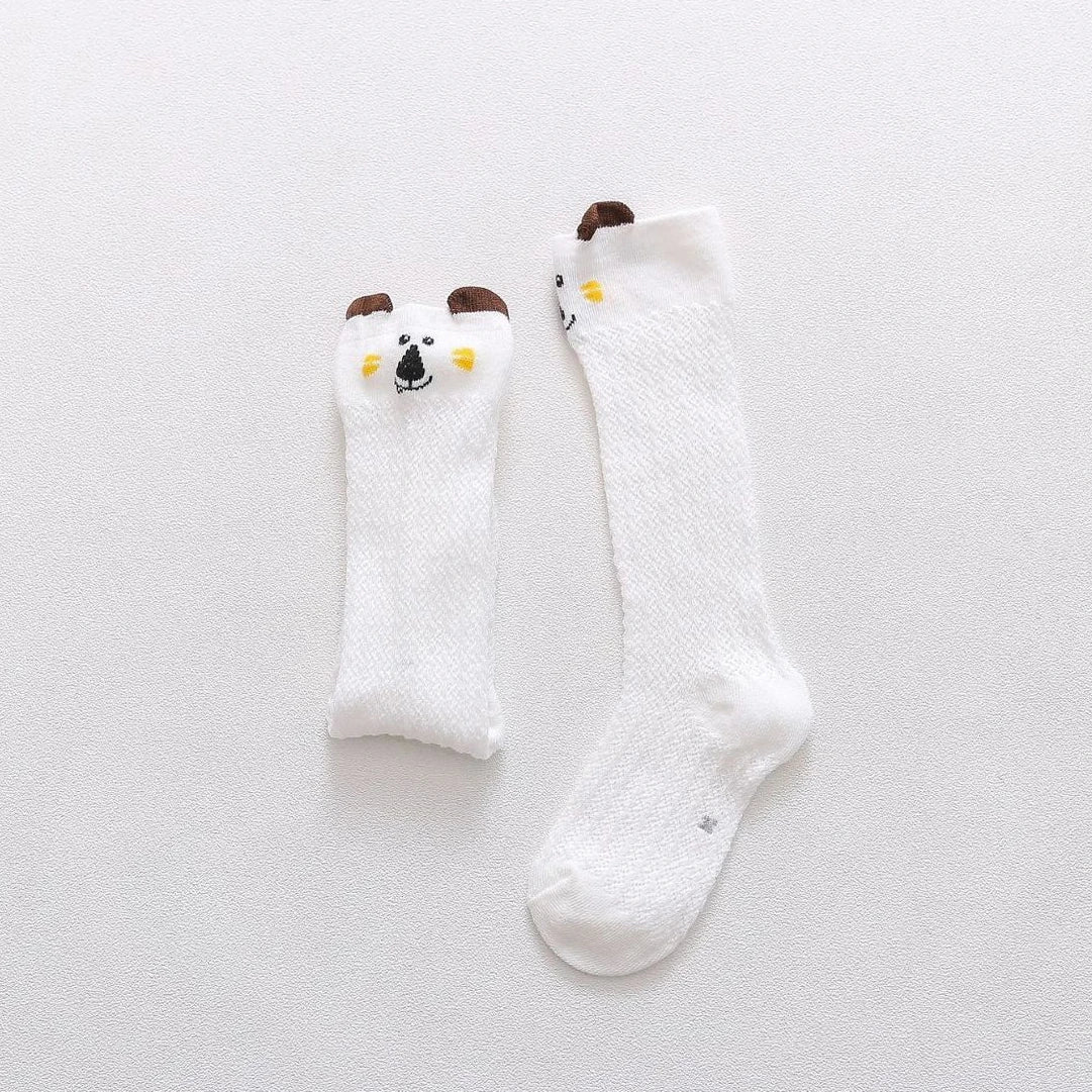 Spring Summer Children Baby Girls Leg Warmer Knee High Socks Cotton Mesh Socks Kid Clothing for Boy Unisex Toddler Cartoon Socks