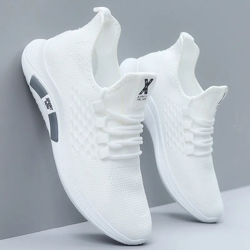 Spring White Casual Shoes Breathable Non-slip Walking Sneakers Men Shoes Outdoor 2023 Comfortable Fashion Lace Up Running Shoes