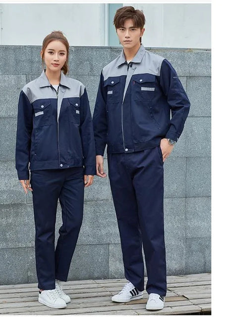 Spring Work Clothing Men Women Warehouse Worker Suit Durable Uniforms Safety Auto Repair Workshop Mechanic Electric Coveralls