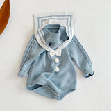 Spring and Autumn newborn clothes boys Girls baby waffle cotton warm cute bear romper girl plus velvet one-piece romper