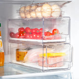 Stackable Refrigerator Organizer Bins, Reusable Food Storage Containers, Fridge Drawer Organizer in Home Kitchen, Restaurant