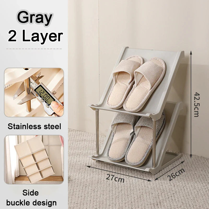 Stackable Shoe Rack Space Saving Shoerack Organizer for Entry Door Multi-Layer  Plastic living room Cabinet Furniture