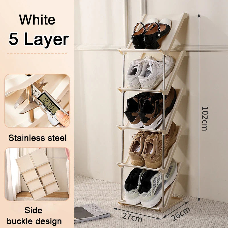 Stackable Shoe Rack Space Saving Shoerack Organizer for Entry Door Multi-Layer  Plastic living room Cabinet Furniture