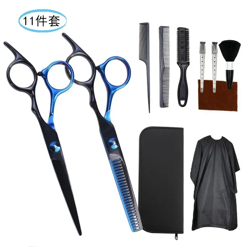 Stainless Steel Hairdressing Scissors 14/11PCS Hair Scissors Thinning Barber Cutting Professional Hair Shears Scissor Tools