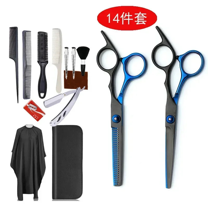 Stainless Steel Hairdressing Scissors 14/11PCS Hair Scissors Thinning Barber Cutting Professional Hair Shears Scissor Tools