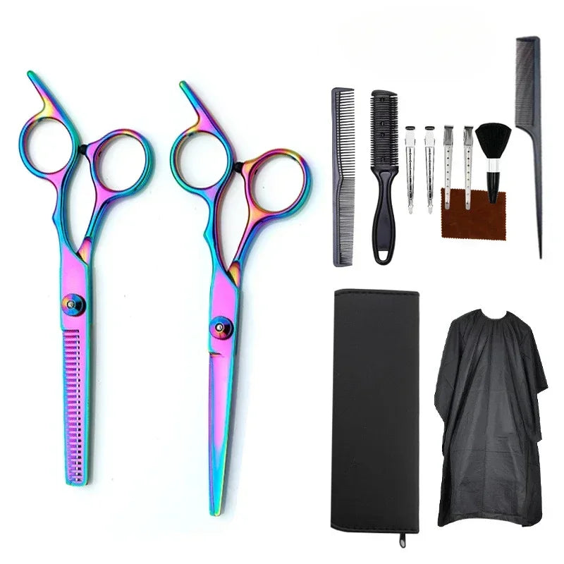 Stainless Steel Hairdressing Scissors 14/11PCS Hair Scissors Thinning Barber Cutting Professional Hair Shears Scissor Tools