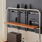 Stainless Steel TV Stand Home Small Household TV Bracket Movable Scandinavian Retro Floor Living Room Monitor TV Shelf