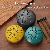 Steel Tongue Drum 3 Inch 6 Notes Mini Handpan Drum Balmy Drum with Drum Mallets for Meditation Yoga Christmas Gift Percussion