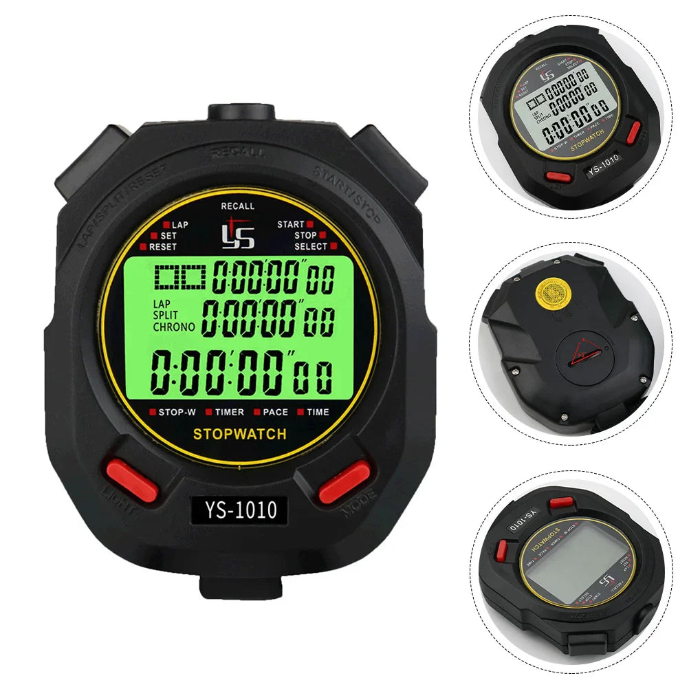 Stopwatch Sports Chronometers Pedometer Shooting Timer Countdown Chronograph Multifunction