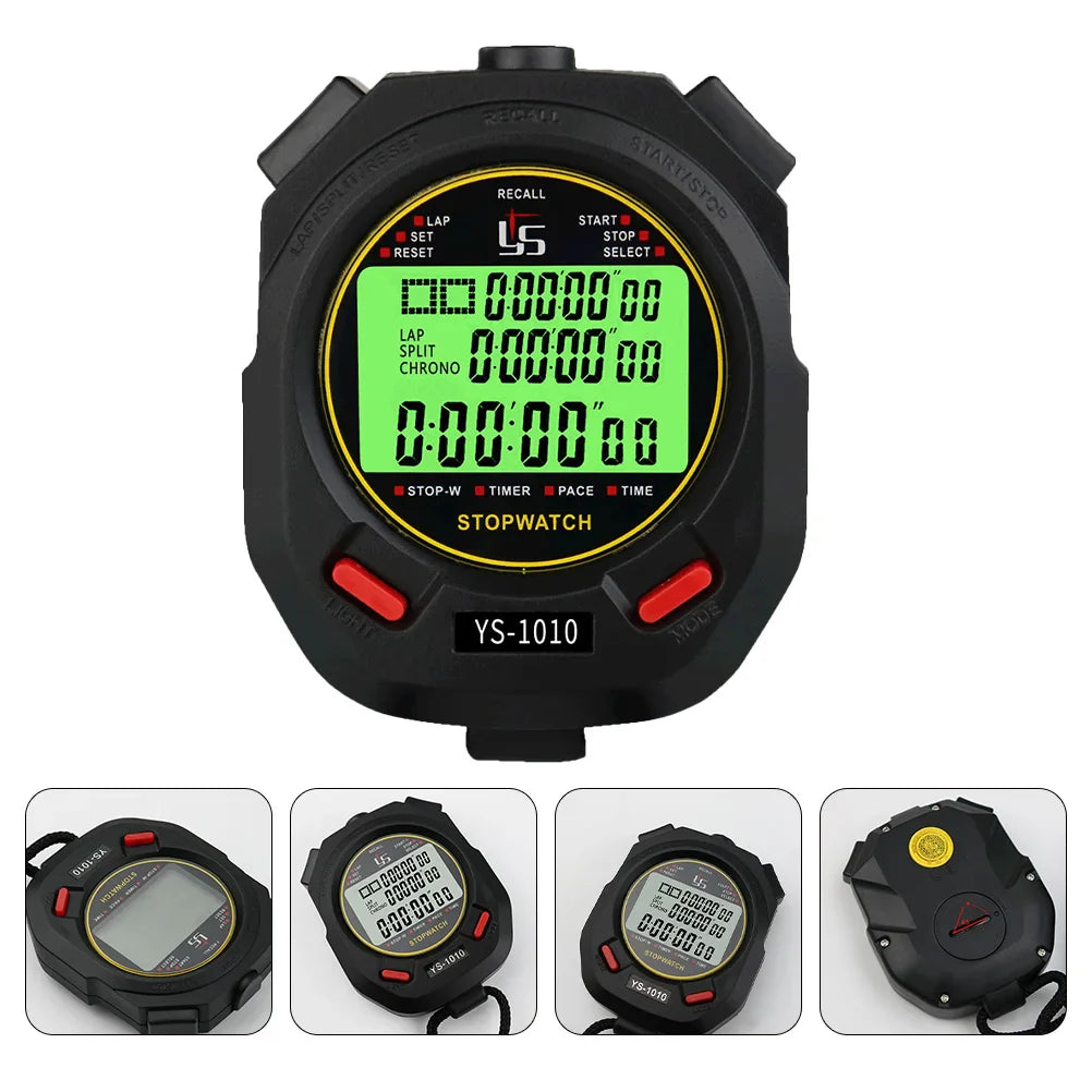 Stopwatch Sports Chronometers Pedometer Shooting Timer Countdown Chronograph Multifunction