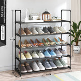 Storage shoe rack stainless steel multi-layer shoe cabinet household doorstep dustproof storage cabinet economical storage rack