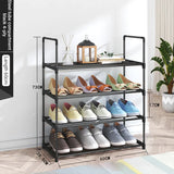 Storage shoe rack stainless steel multi-layer shoe cabinet household doorstep dustproof storage cabinet economical storage rack