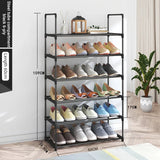 Storage shoe rack stainless steel multi-layer shoe cabinet household doorstep dustproof storage cabinet economical storage rack