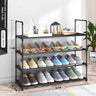 Storage shoe rack stainless steel multi-layer shoe cabinet household doorstep dustproof storage cabinet economical storage rack