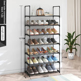 Storage shoe rack stainless steel multi-layer shoe cabinet household doorstep dustproof storage cabinet economical storage rack