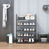 Storage shoe rack stainless steel multi-layer shoe cabinet household doorstep dustproof storage cabinet economical storage rack