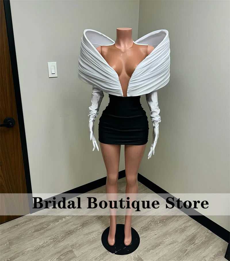 Stunning New Arrival 2024 Red Prom Gown With Two Gloves Off Shoulder Birthday Party Cocktail Dresses Robe De Bal Custom-Made