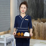 Style Nail Logo Cafe Massage Beauty Woman Beautician Spa Desk Work Hotel Waiter Esthetic Clothes Professional Sexy Salon Uniform