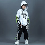 Suit Girls Boys Handsome Hiphop Boy Jazz Dance Costumes Boys Hip Hop Beautiful Fashion Costumes Kids Outfit Cos Children's Dance