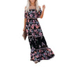 Summer Dress Print Vintage Long Dresses For Women Sexy Off-Shoulder Ruffle Fashion Boho Party Maxi Dress Ladies Beach Sundress