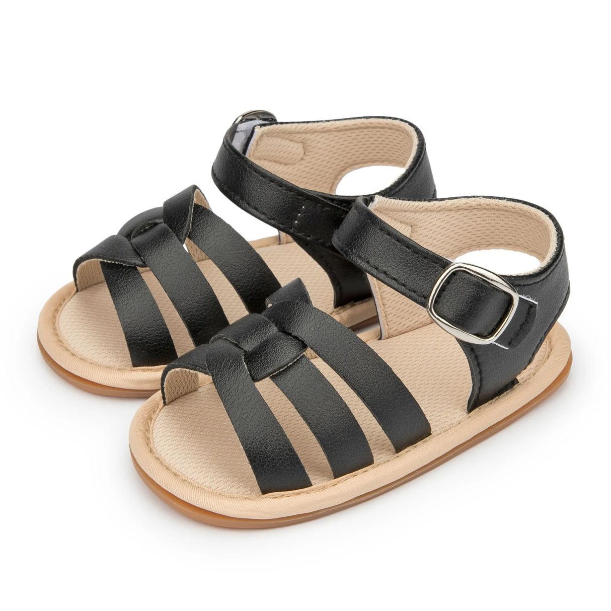 Summer New Baby Boy Girl Sandals Baby Shoes PU Anti-slip Soft Rubber Sole Newborns First Walkers Beach Infant Sandals