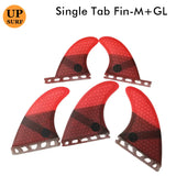 Surfing Fins 5pcs/4pcs Fins Set Single Tabs Fin M+GL UK2.1/L/GX Surf Fin Fiberglass Honeycomb Surfboard Fins Surfing Accessories