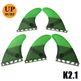 Surfing Fins 5pcs/4pcs Fins Set Single Tabs Fin M+GL UK2.1/L/GX Surf Fin Fiberglass Honeycomb Surfboard Fins Surfing Accessories