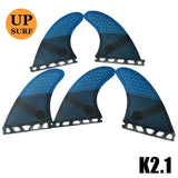 Surfing Fins 5pcs/4pcs Fins Set Single Tabs Fin M+GL UK2.1/L/GX Surf Fin Fiberglass Honeycomb Surfboard Fins Surfing Accessories