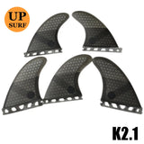 Surfing Fins 5pcs/4pcs Fins Set Single Tabs Fin M+GL UK2.1/L/GX Surf Fin Fiberglass Honeycomb Surfboard Fins Surfing Accessories