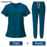 Surgical Uniforms Woman Nursing Enfermeria Sets Top + Pant Articles Medical Uniform Scrubs Clinical Beauty Salon hospital Suits