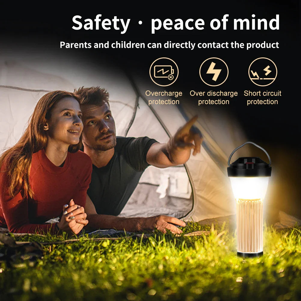 Swante Camping Stick Lantern Outdoor Hiking Multi-function Light 2600mAh 6 Lighting Models Flashlight Led Camping Tent Light