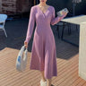 Sweater Midi Dress For Woman Clothes Casual Autumn Winter Knitted Korean Slim Long Sleeve Elegance OL Sweet Female Clothing