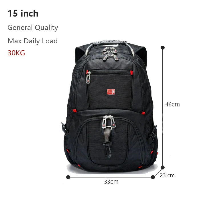 Swiss-Multifunctional bags Durable 17 Inch Laptop Backpack,45L Travel Bag,College Bookbag,USB Charging Port,Water Resistant