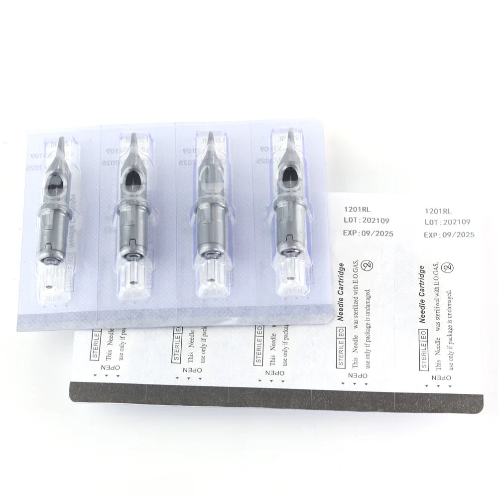 T-Rex 10Pcs/Lot NB Cartridge Tattoo Needles RL RS RM M1 Disposable Sterilized Safety Tattoo Needle for Cartridge Machines Grips