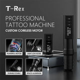 T-Rex Ambition Professional Wireless Tattoo Machine Kit Pen  With Portable Power Coreless Motor Digital LED Display For Body Art