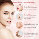 T-Shape 24k Energy Beauty Bar Vibrating Facial Roller Massager Face-lift Device Skin Tightening Anti-wrinkle Massage Roller Tool