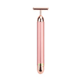 T-Shape 24k Energy Beauty Bar Vibrating Facial Roller Massager Face-lift Device Skin Tightening Anti-wrinkle Massage Roller Tool