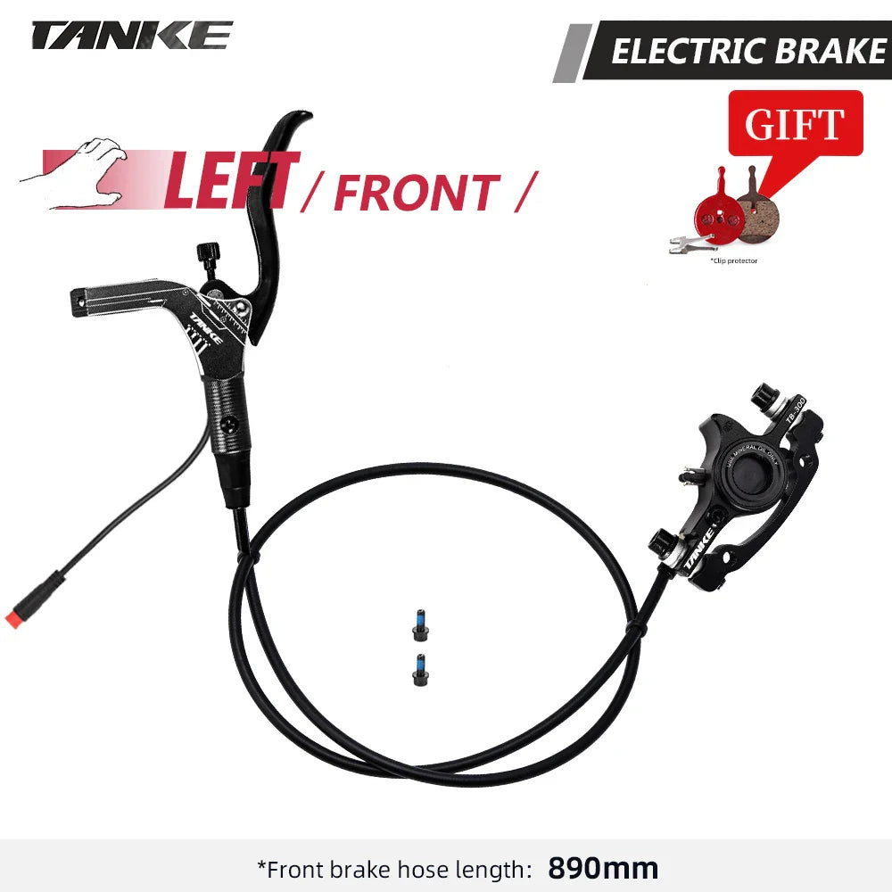 TANKE E-Bike MTB Hydraulic Disc Brake Set Electric E Scooter Power Control Shifter Bicycle Brakes 160mm rotors Aluminum Alloy