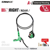 TANKE MTB 4-Piston Hydraulic Disc Brake Bicycle Resin Pad Oil Pressure Caliper Two-Way Brake 160mm Rotor Tb-600 Hydraulic Brake